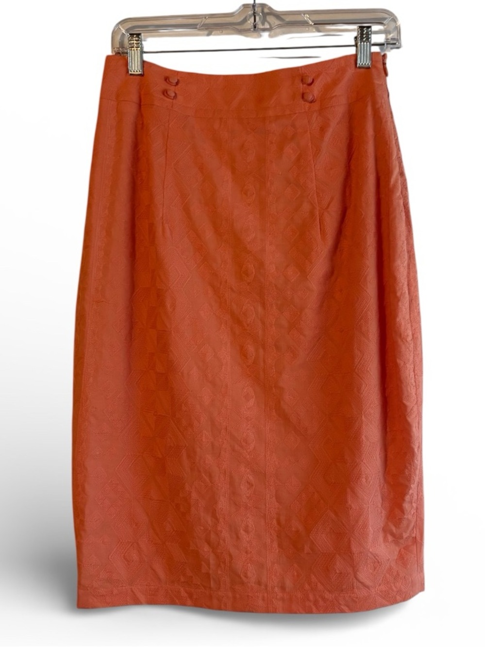 Anthropologie Rare Peach "Discreet Designs Pencil Skirt" by The Addison